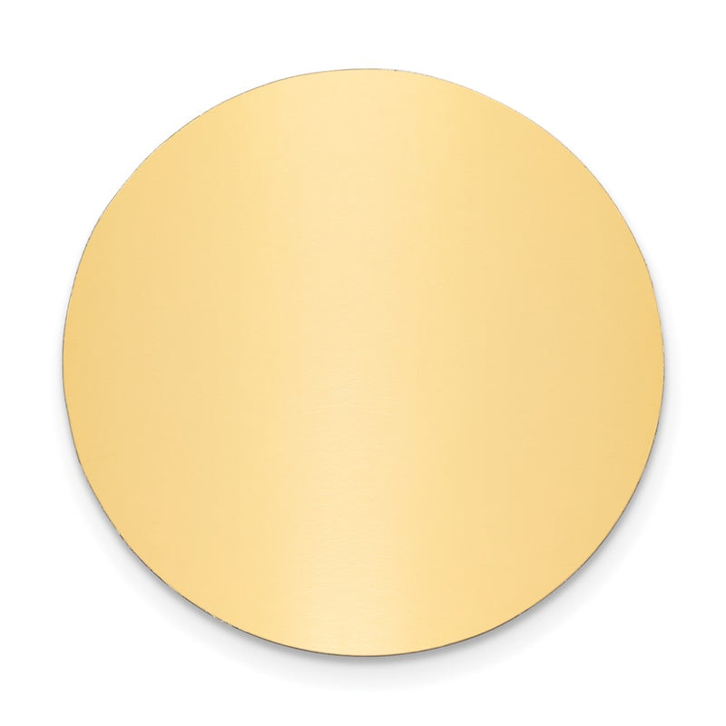 1 1/4 x 1 1/4 Round Polished Brass Plates-Set of 6