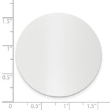 1 1/2 x 1 1/2 Round Polished Aluminum Plates-Set of 6