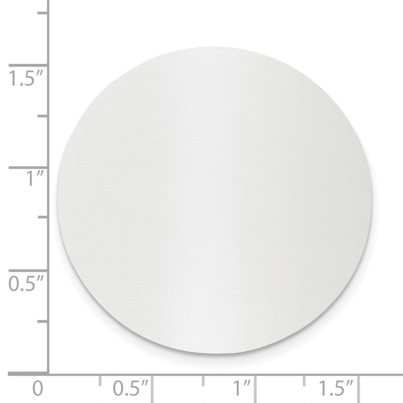 1 1/2 x 1 1/2 Round Polished Aluminum Plates-Set of 6