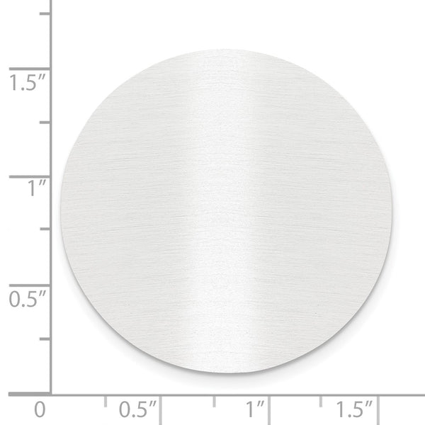 1 1/2 x 1 1/2 Round Satin Aluminum Plates-Set of 6