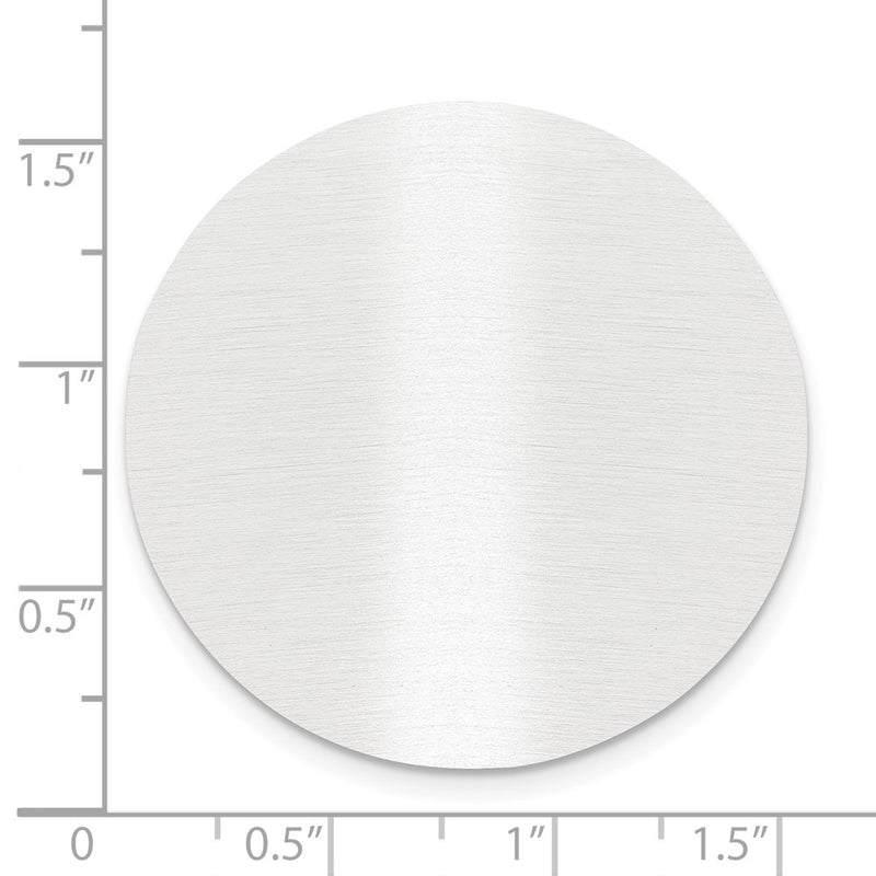 1 1/2 x 1 1/2 Round Satin Aluminum Plates-Set of 6