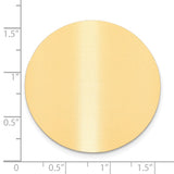 1 1/2 x 1 1/2 Round Satin Brass Plates-Set of 6