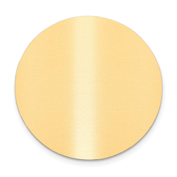 1 1/2 x 1 1/2 Round Satin Brass Plates-Set of 6