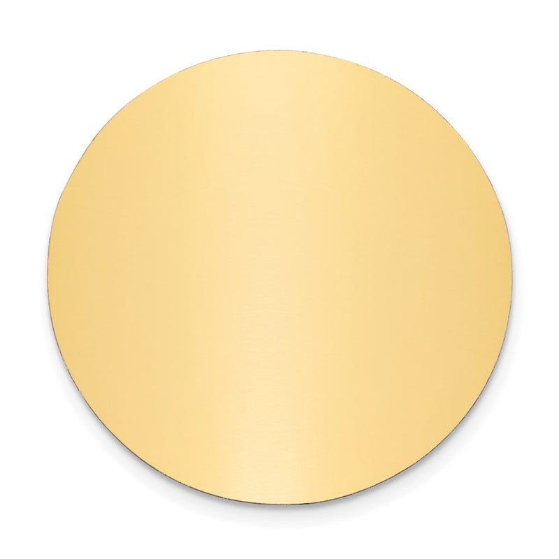 1 1/2 x 1 1/2 Round Polished Brass Plates-Set of 6