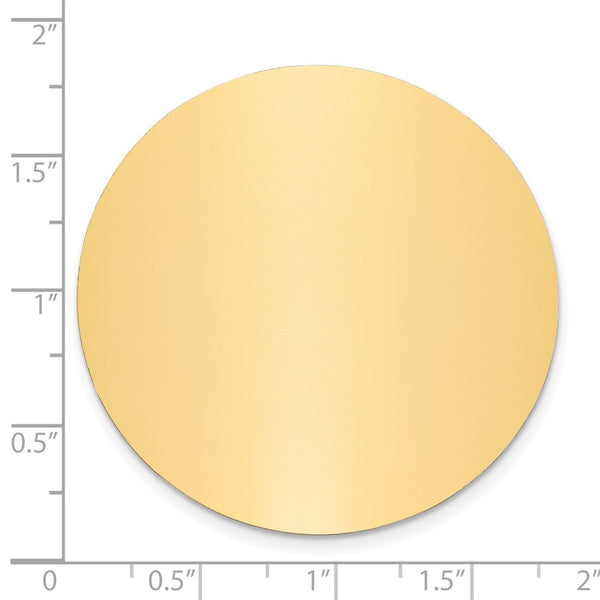 1 3/4 x 1 3/4 Round Solid Brass Plates-Set of 6