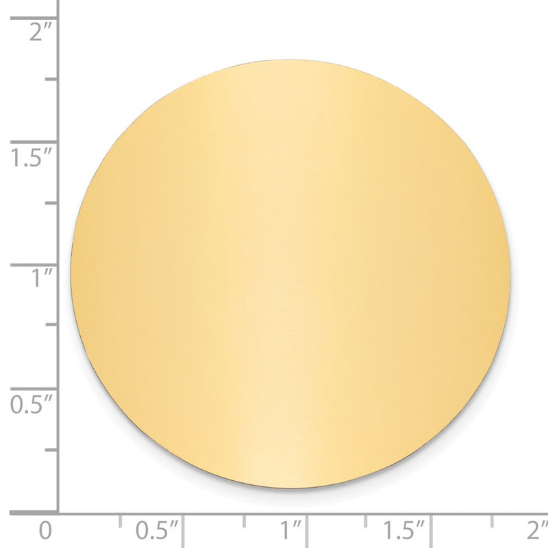 1 3/4 x 1 3/4 Round Solid Brass Plates-Set of 6