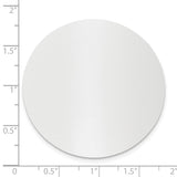 1 3/4 x 1 3/4 Round Polished Aluminum Plates-Set of 6