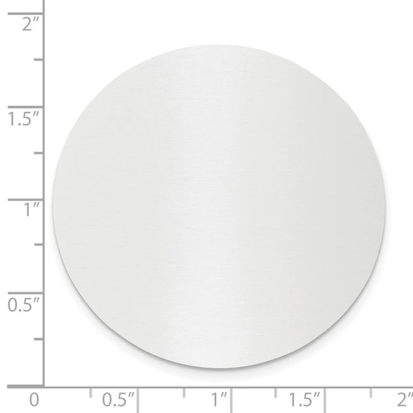 1 3/4 x 1 3/4 Round Polished Aluminum Plates-Set of 6