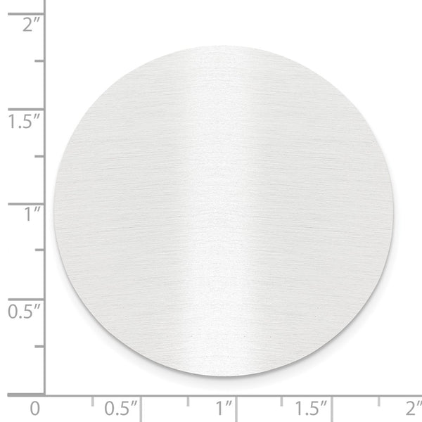 1 3/4 x 1 3/4 Round Satin Aluminum Plates-Set of 6