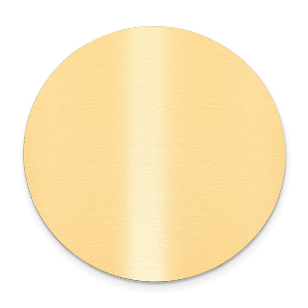 1 3/4 x 1 3/4 Round Satin Brass Plates-Set of 6