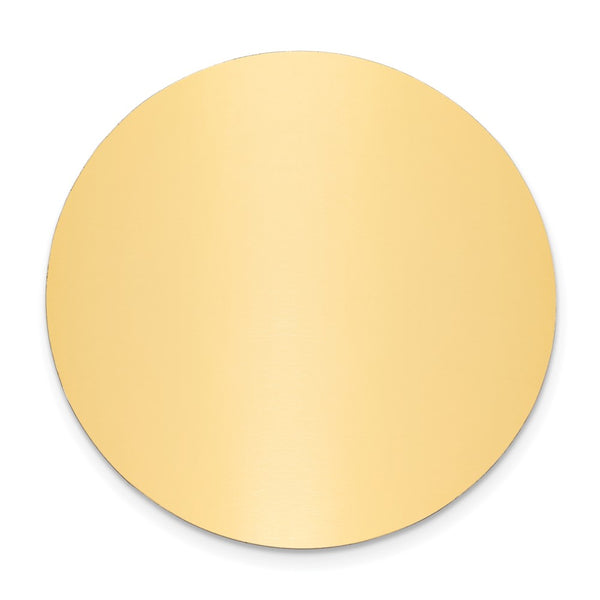 1 3/4 x 1 3/4 Round Solid Brass Plates-Set of 6