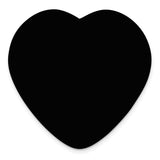 1 7/8 x 1 7/8 Heart Black Anodized Aluminum Plates-Set of 6