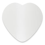 1 7/8 x 1 7/8 Heart Polished Aluminum Plates-Set of 6