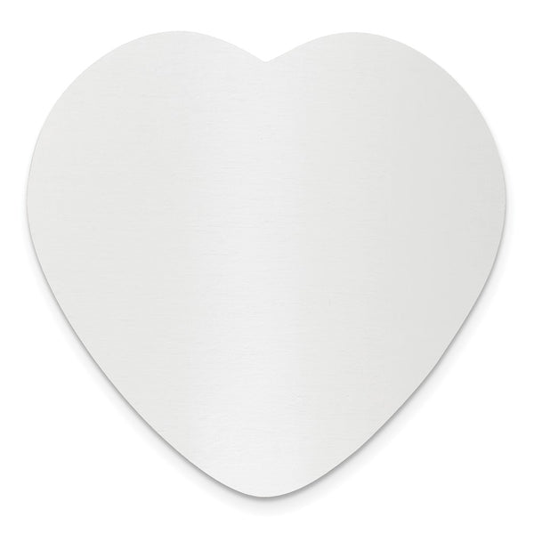 1 7/8 x 1 7/8 Heart Polished Aluminum Plates-Set of 6