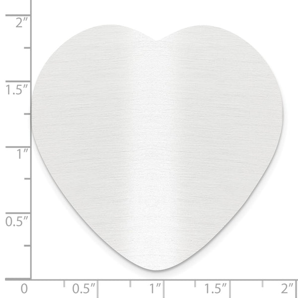 1 7/8 x 1 7/8 Heart Satin Aluminum Plates-Set of 6