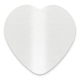 1 7/8 x 1 7/8 Heart Satin Aluminum Plates-Set of 6