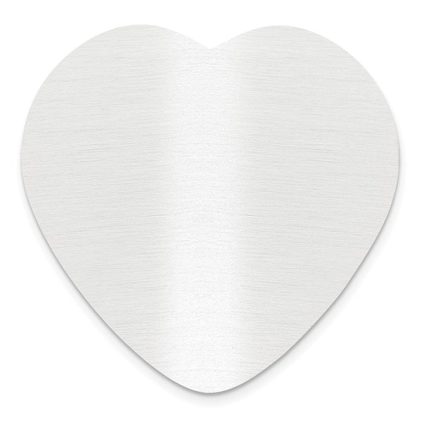 1 7/8 x 1 7/8 Heart Satin Aluminum Plates-Set of 6