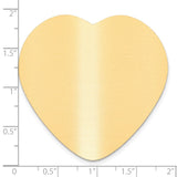 1 7/8 x 1 7/8 Heart Satin Brass Plates-Set of 6