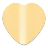 1 7/8 x 1 7/8 Heart Satin Brass Plates-Set of 6