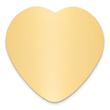 1 7/8 x 1 7/8 Heart Polished Brass Plates-Set of 6