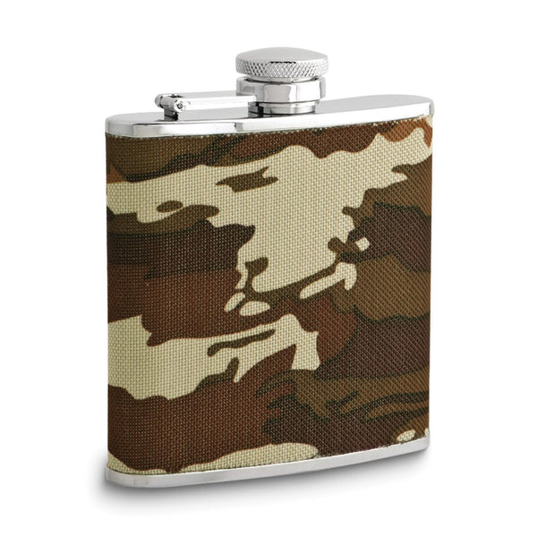 Rebel Steel Rebel Steel Nylon Camo Covered 5 ounce Stainless Steel Flask with Funnel