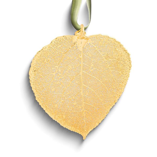 24k Gold Dipped Aspen Decorative Real Leaf