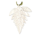 Silver Dipped Real Fern Leaf Decorative Ornament