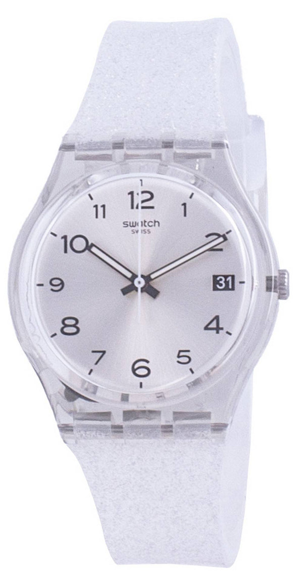 Swatch Silverblush Silver Dial Silicone Strap Quartz GM416C Men's Watch