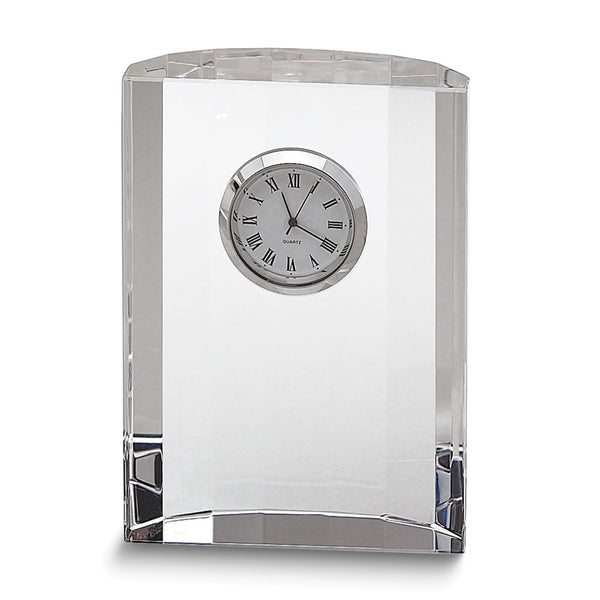Optic Crystal Semi-Circular Quartz Clock