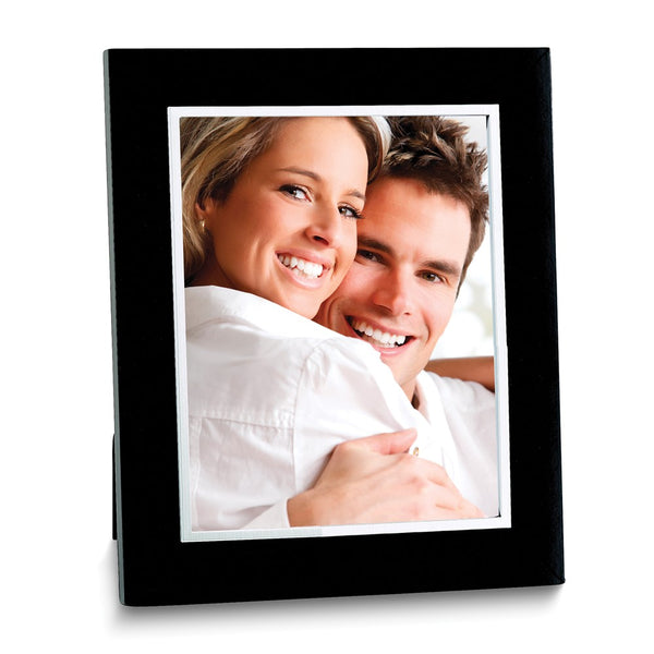 Black Wood with Silver-tone Trim 8x10 Photo Frame