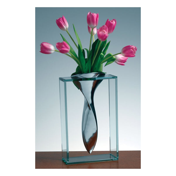 Badash Handcrafted Lead-free Glass/Aluminum Elvis Vase