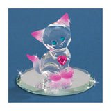 Sweet Crystal Kitty Handcrafted Glass Figurine