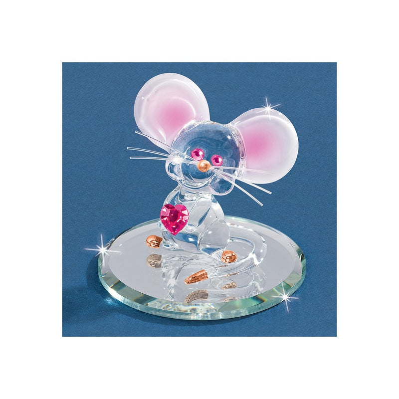 Too Cute Mouse Handcrafted Glass Figurine