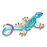 Desert Jewel Gecko Handcrafted Glass Figurine with 22k Gold Trim
