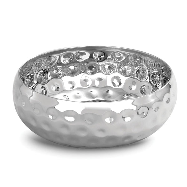 Bolt Hammered Stainless Steel 12 inch Salad Bowl
