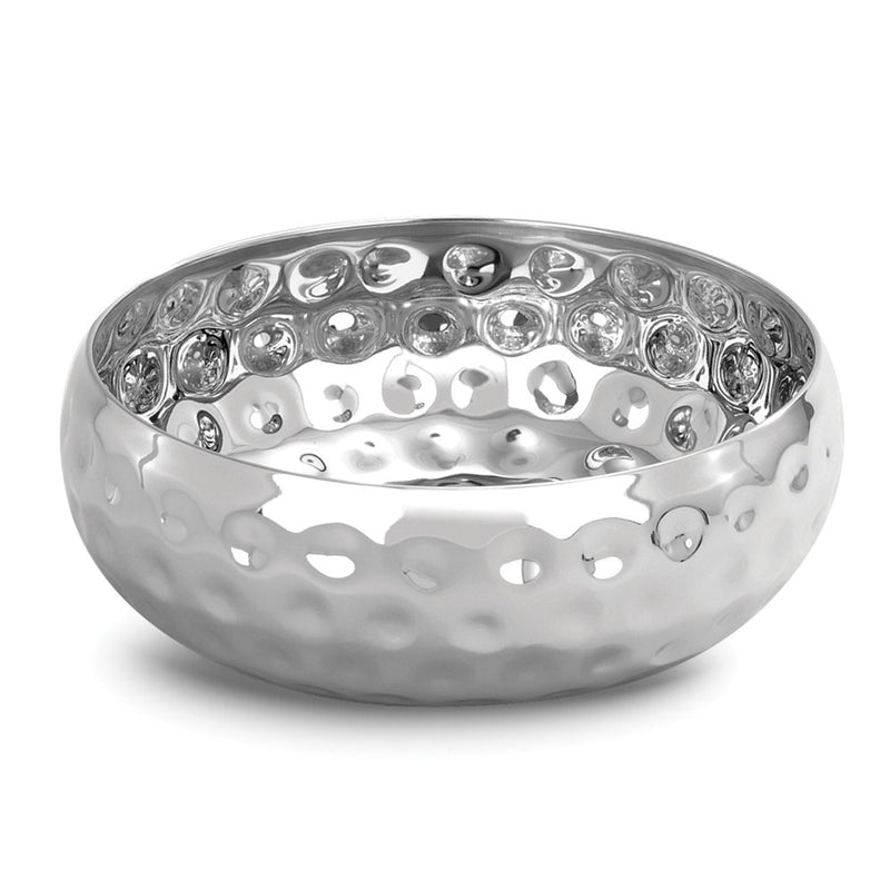 Bolt Hammered Stainless Steel 12 inch Salad Bowl