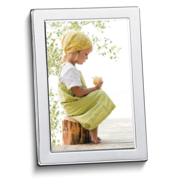 Silver-plated Flat Rounded Edge 7.5x9.5 Frame