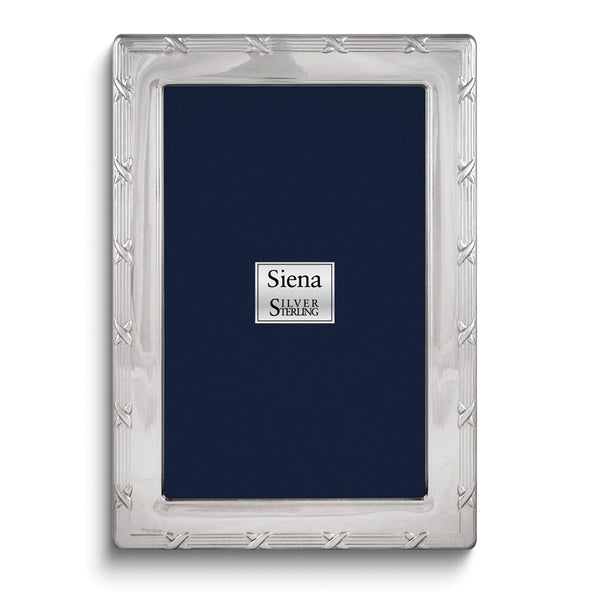 Bilaminate Sterling Silver Reed and Ribbon 7.5x9.5 Frame