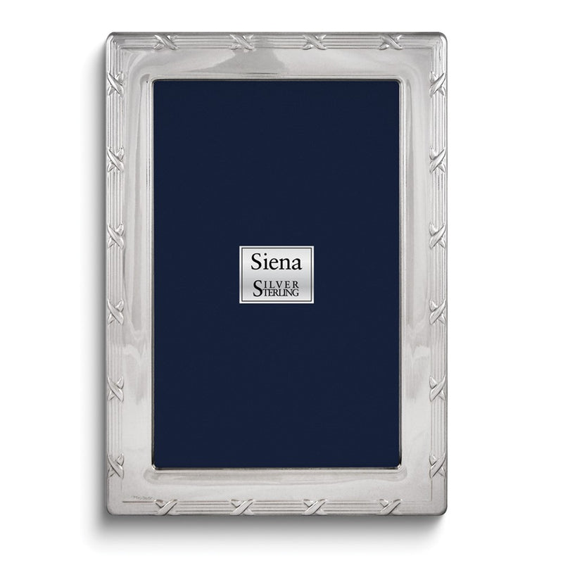 Bilaminate Sterling Silver Reed and Ribbon 7.5x9.5 Frame
