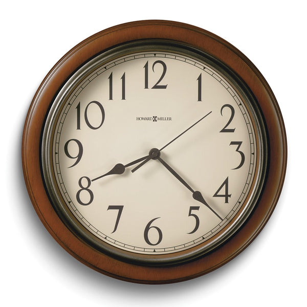 Howard Miller Kalvin Brown Cherry Finish Quartz Wall Clock