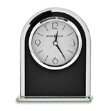 Howard Miller Ebony Luster Black and Silver Finish Quartz Alarm Clock