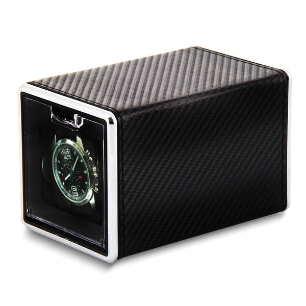 Rotations Carbon Fiber Cloth Covered Metal Single Watch Winder