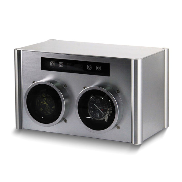 Rotations Silver-tone Metal Double Watch Winder