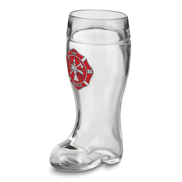 Glass Firefighter 1-liter (33.5 ounce) Boot Drinking Vessel