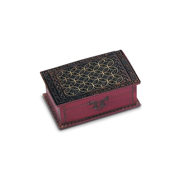 Handcrafted Carved Wooden Medium Celtic Top Puzzle Box