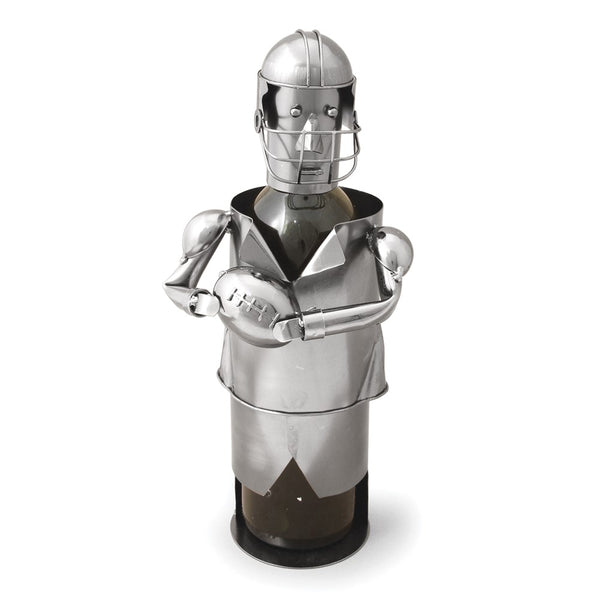 Football Player Handcrafted Metal Wine Caddy