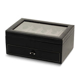 Black Leather 10-Watch Case