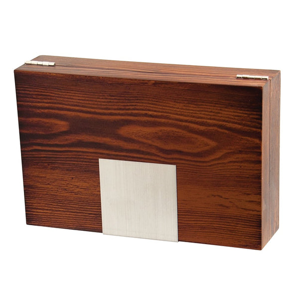 Lacquered Natural Wood Valet Box