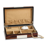 Lacquered Natural Wood Valet Box