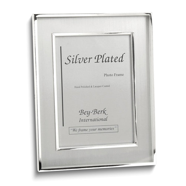 Silver-plated Lacquer-coated Brushed Finish 8x10 Frame
